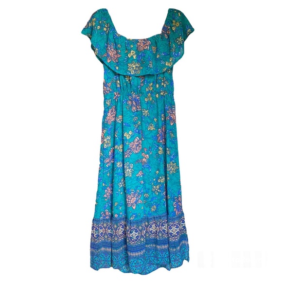 Maurices Off Shoulder Floral Maxi Dress Size Small NWT - Picture 7 of 13